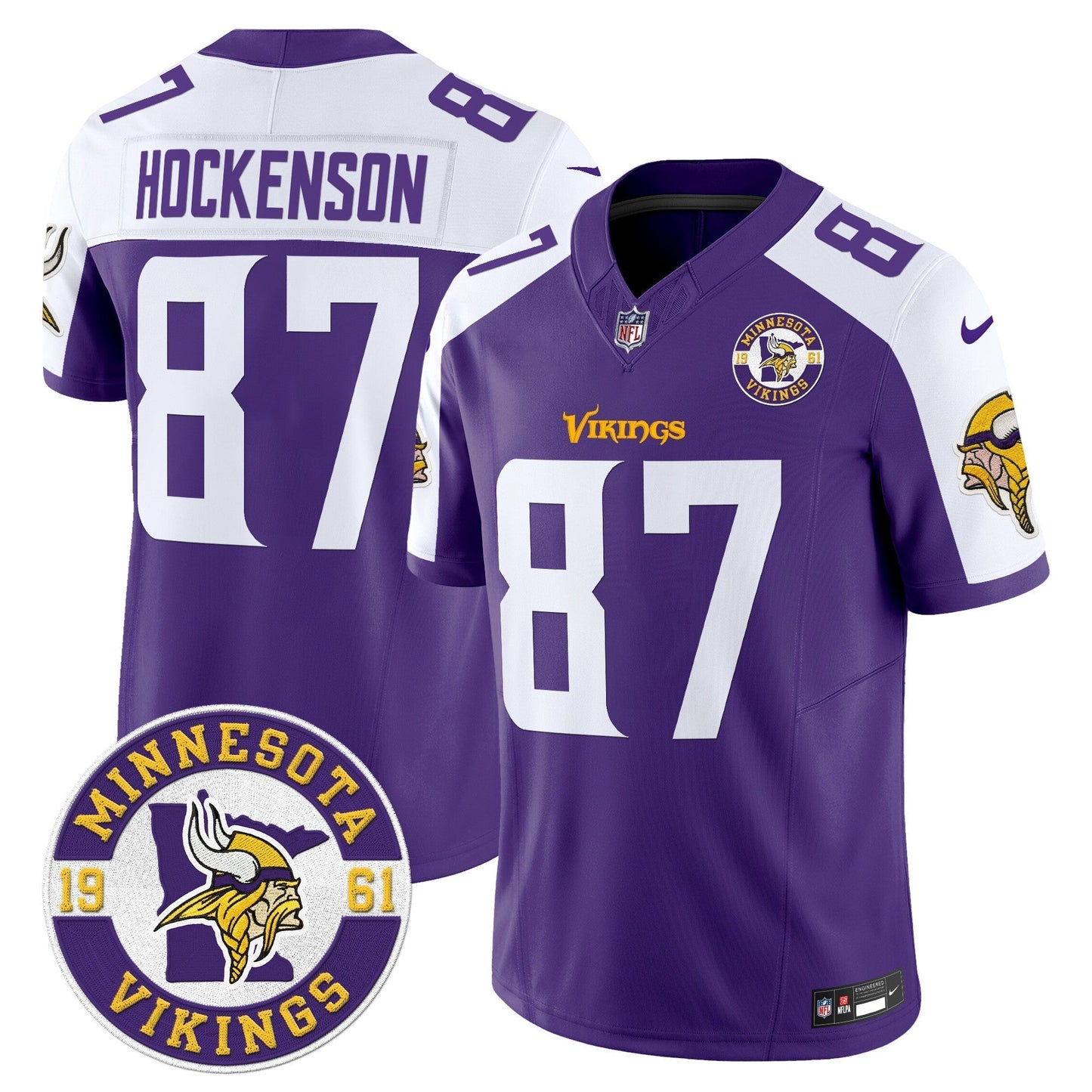 MIN King Of The North Patch Vapor Limited Jersey - Est. 1961 Patch - All Stitched-DTD