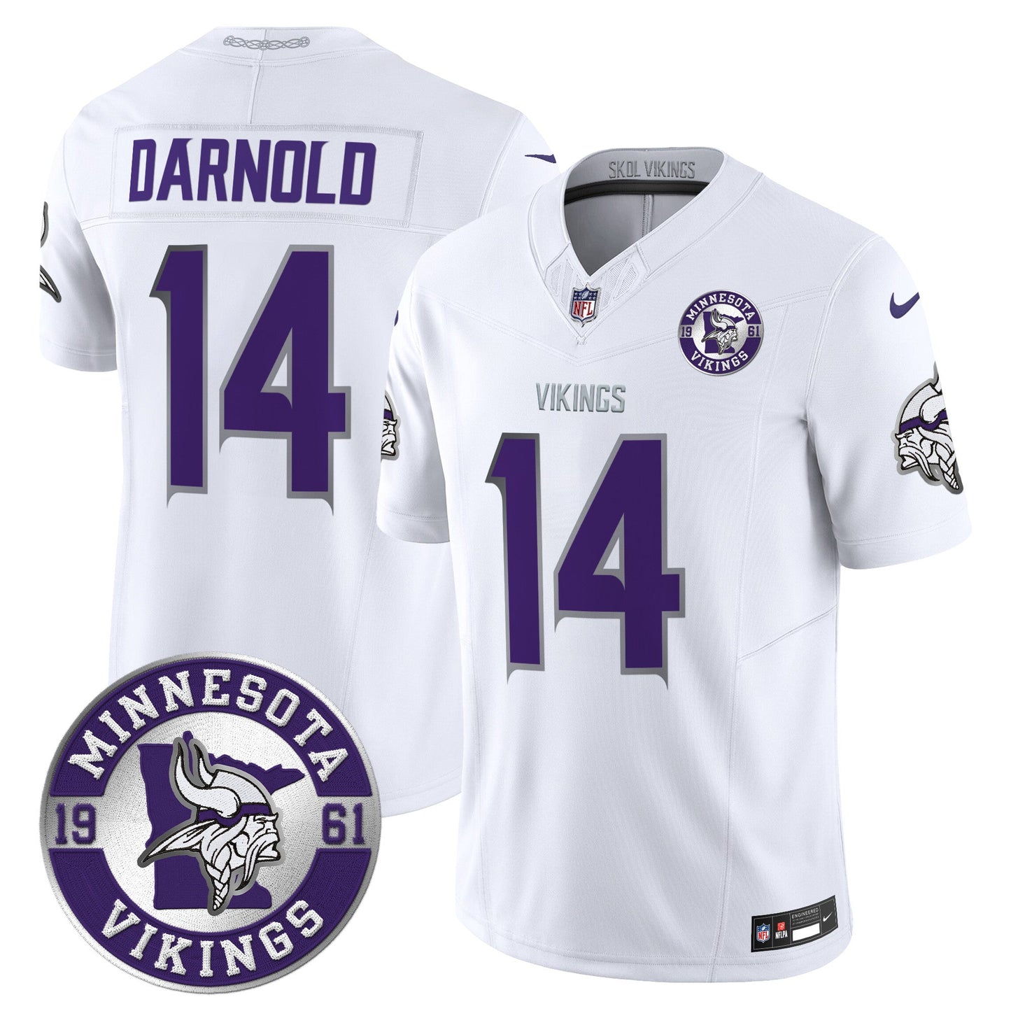 MIN King Of The North Patch Vapor Limited Jersey - Est. 1961 Patch - All Stitched-DTD