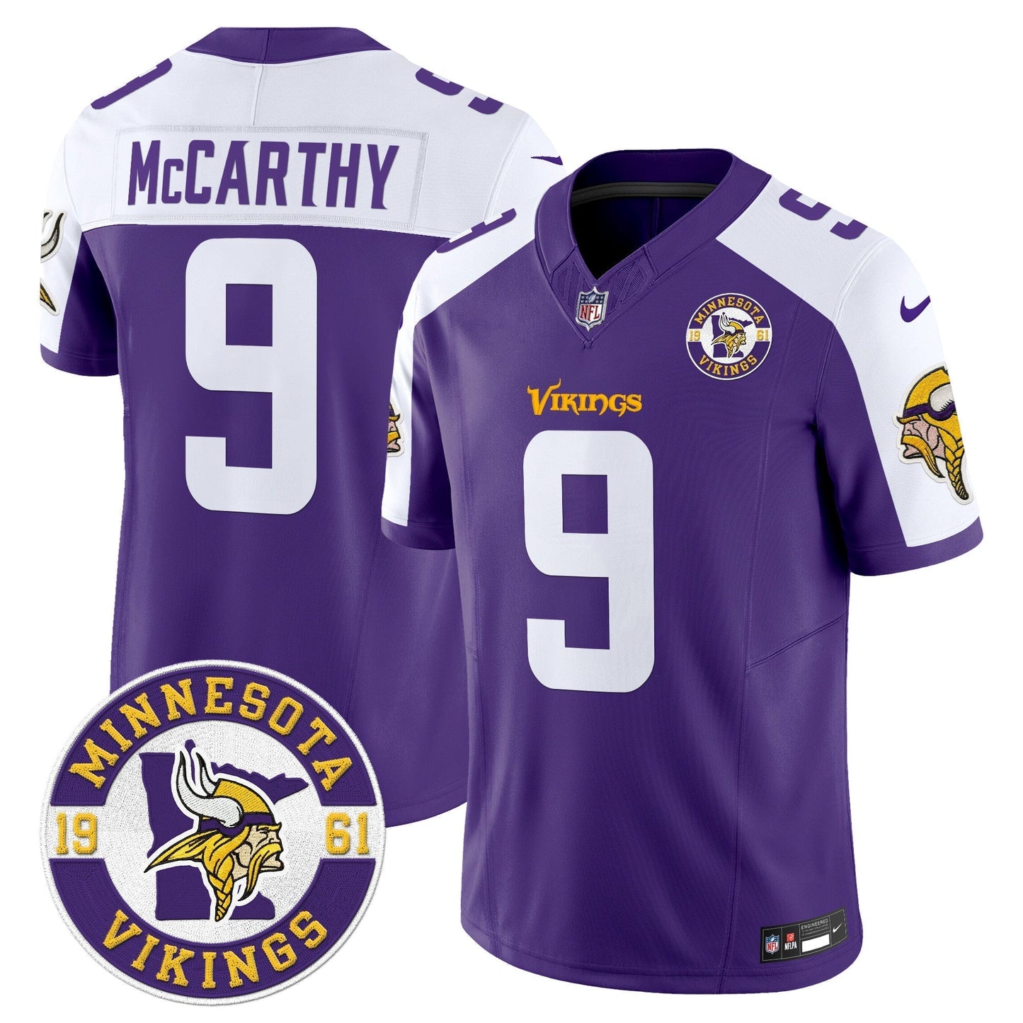 MIN King Of The North Patch Vapor Limited Jersey - Est. 1961 Patch - All Stitched-DTD