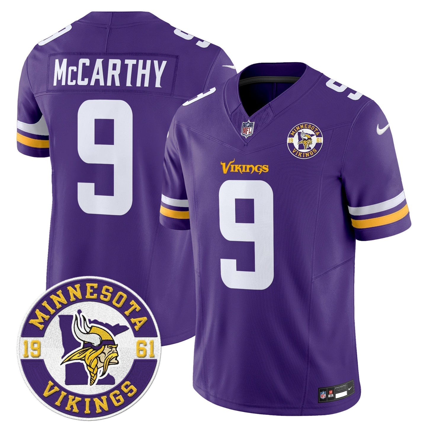 MIN King Of The North Patch Vapor Limited Jersey - Est. 1961 Patch - All Stitched-DTD