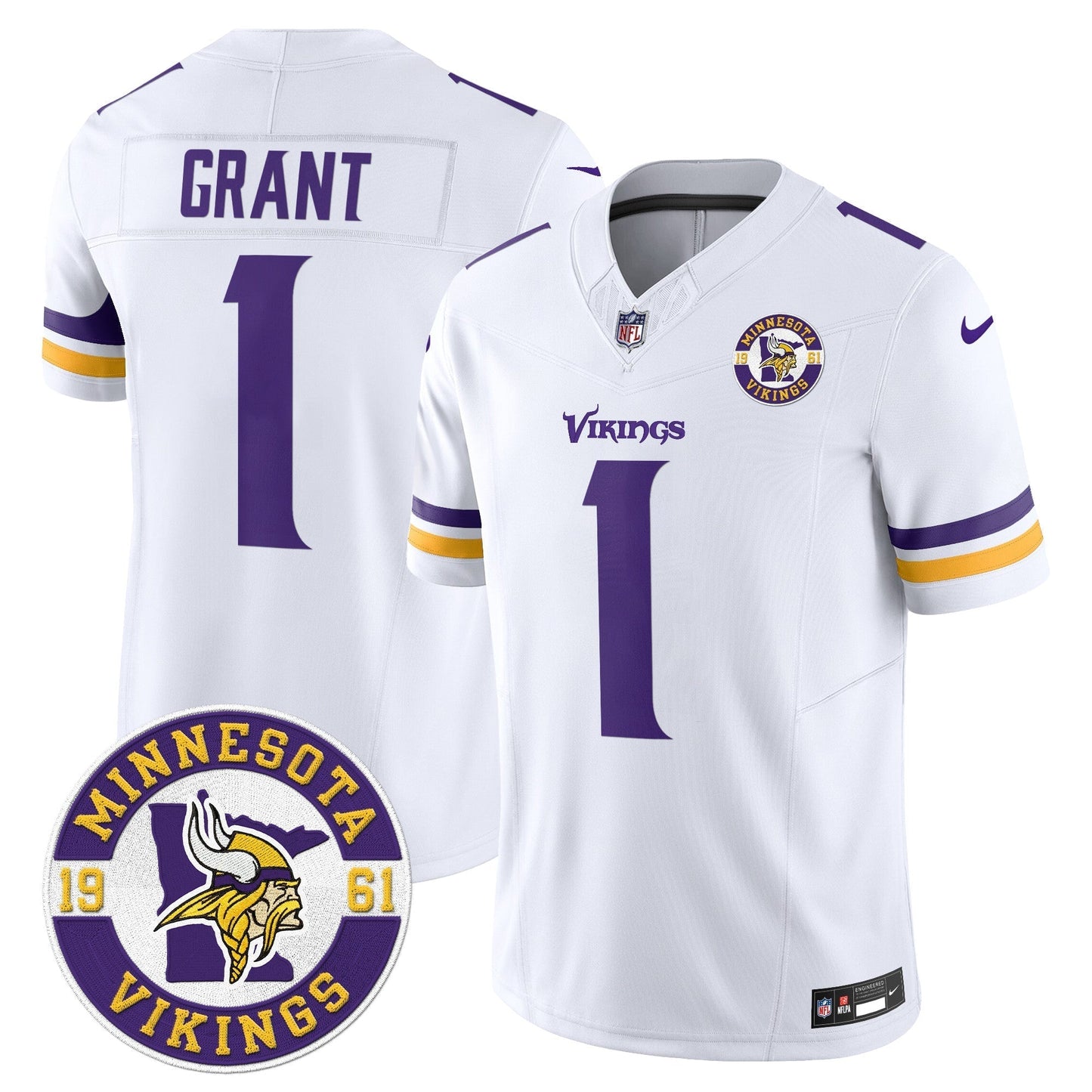 MIN King Of The North Patch Vapor Limited Jersey - Est. 1961 Patch - All Stitched-DTD
