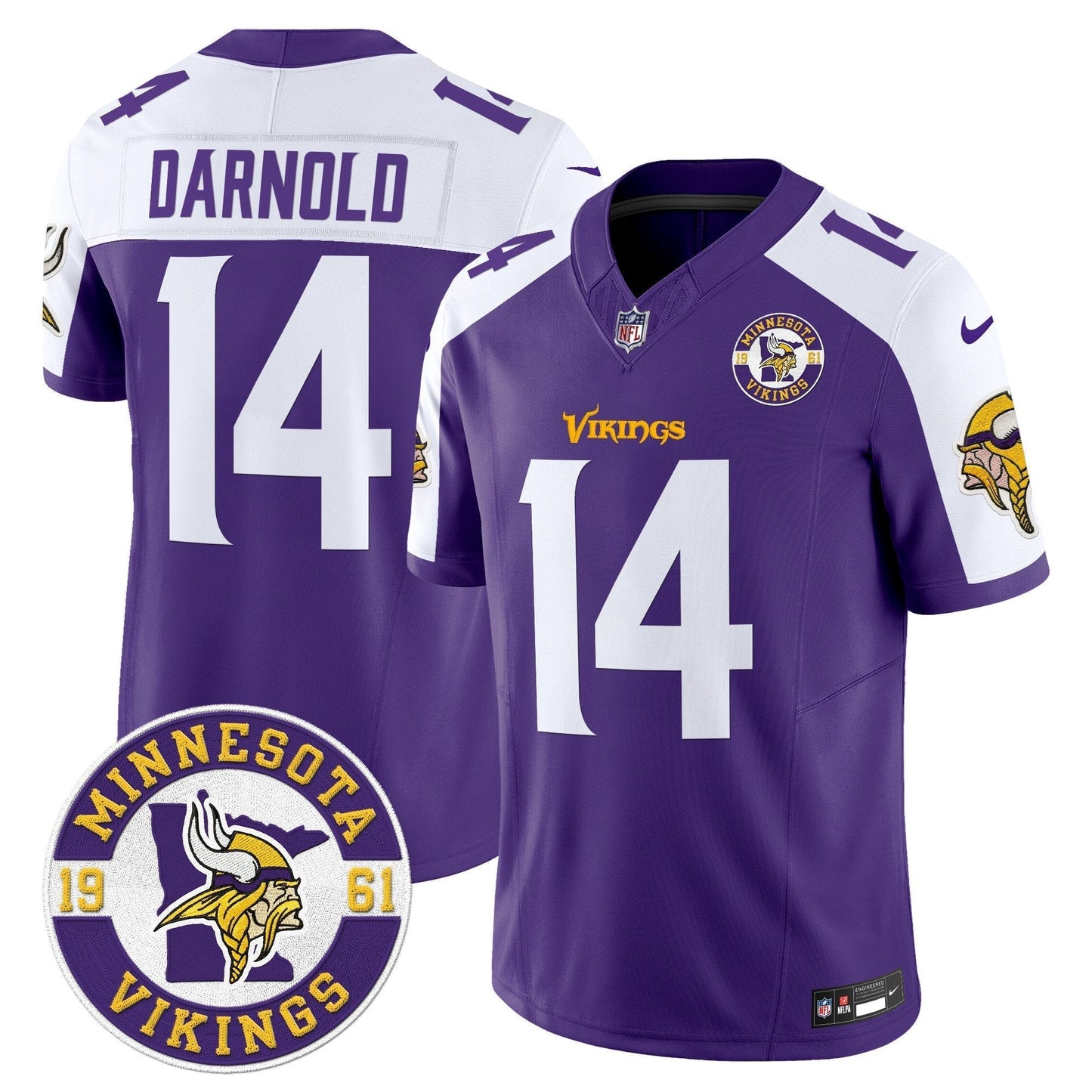 MIN King Of The North Patch Vapor Limited Jersey - Est. 1961 Patch - All Stitched-DTD