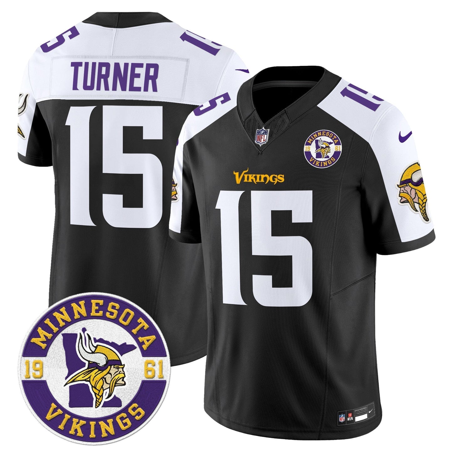 MIN King Of The North Patch Vapor Limited Jersey - Est. 1961 Patch - All Stitched-DTD