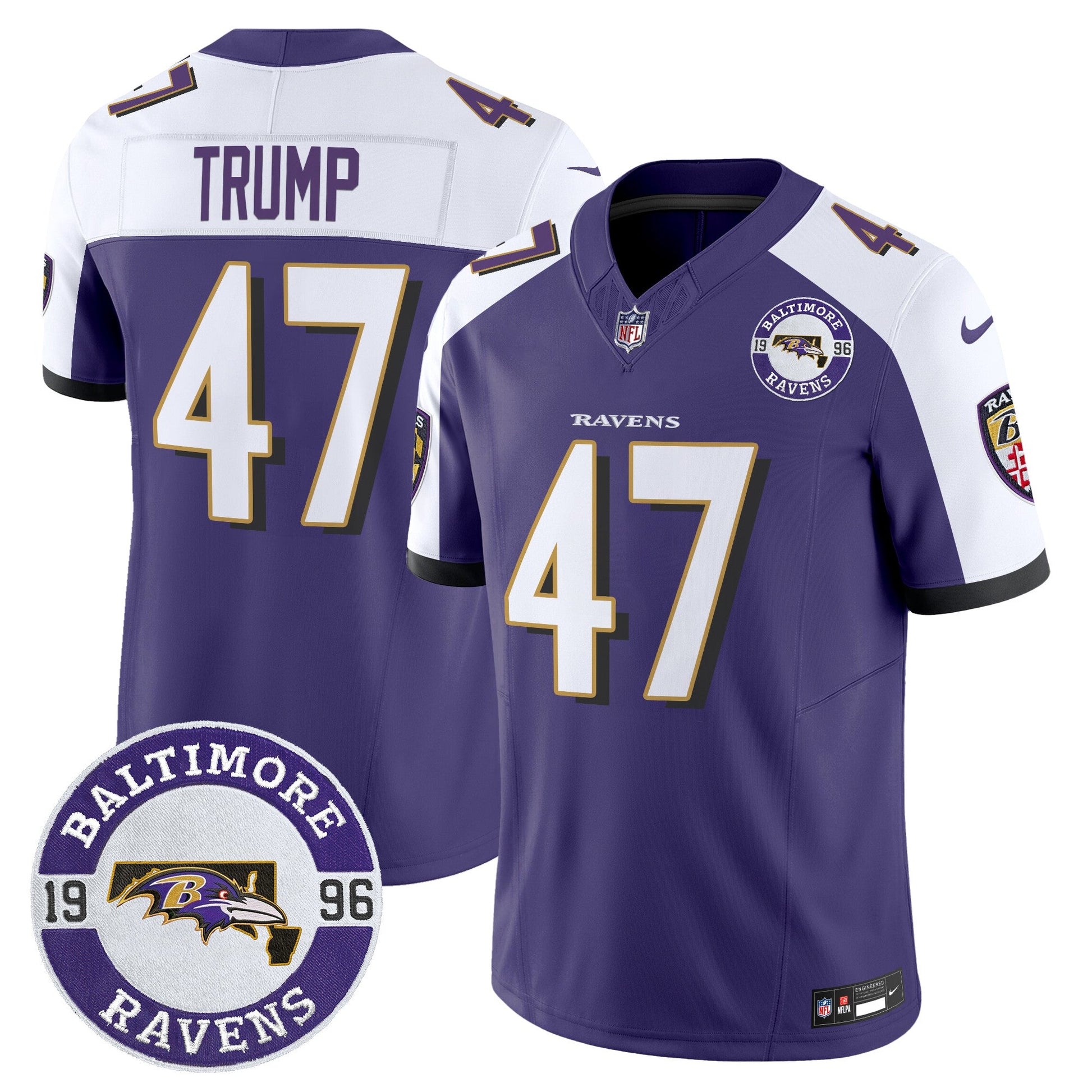 Men's Ravens 2024 Vapor Limited Jersey - Est. 1996 Patch - All Stitched