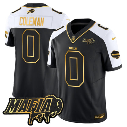 BUF 2024 Bills Mafia Patch Gold Vapor Limited Jersey - All Stitched-DTD