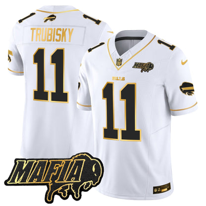 BUF 2024 Bills Mafia Patch Gold Vapor Limited Jersey - All Stitched-DTD