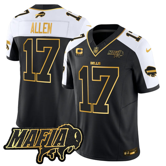 BUF 2024 Bills Mafia Patch Gold Vapor Limited Jersey - All Stitched-DTD