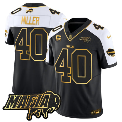 BUF 2024 Bills Mafia Patch Gold Vapor Limited Jersey - All Stitched-DTD