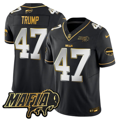 BUF 2024 Bills Mafia Patch Gold Vapor Limited Jersey - All Stitched-DTD