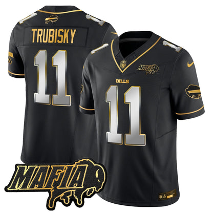 BUF 2024 Bills Mafia Patch Gold Vapor Limited Jersey - All Stitched-DTD