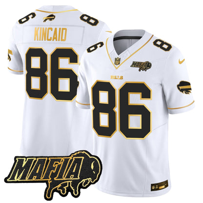 BUF 2024 Bills Mafia Patch Gold Vapor Limited Jersey - All Stitched-DTD
