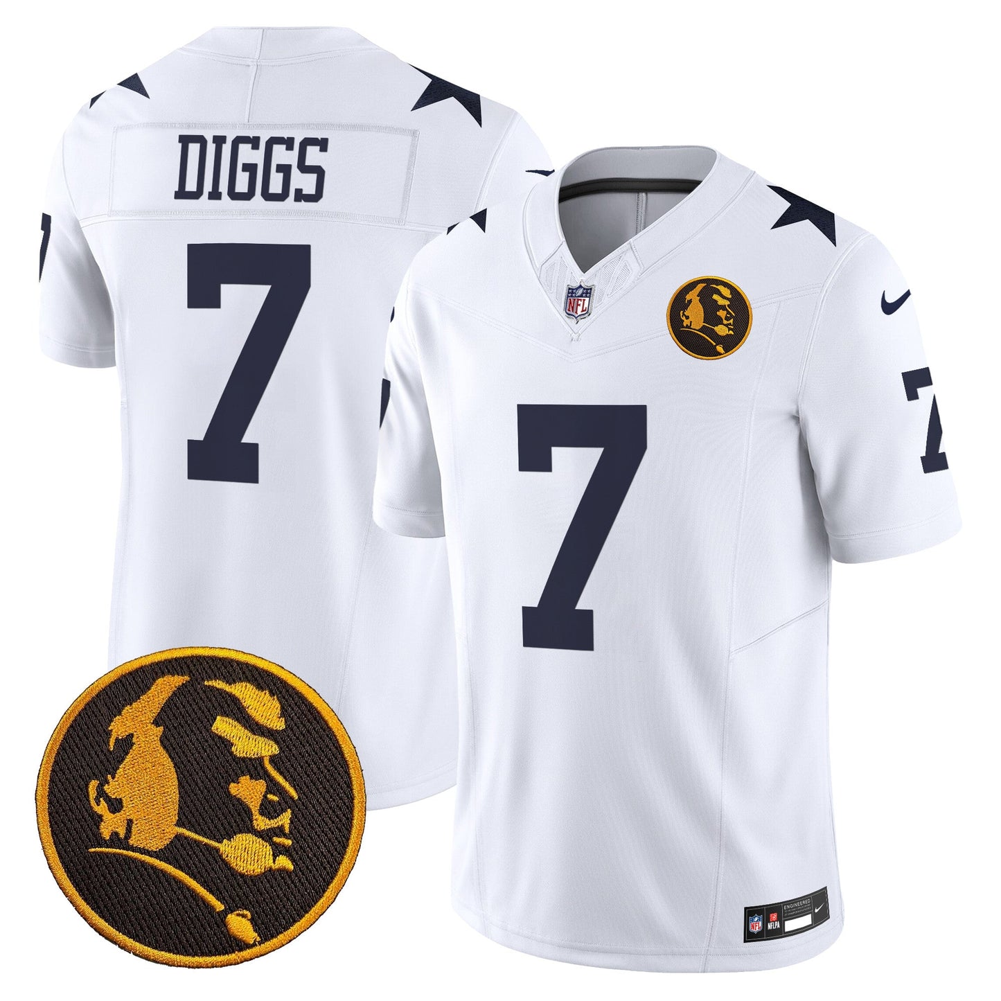 Men's Cowboys Texas & John Madden Patch Vapor Limited Jersey V2 - All Stitched