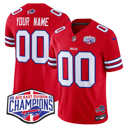 Bills 2024 AFC East Division Champions Vapor Limited Custom Jersey - All Stitched-DTD