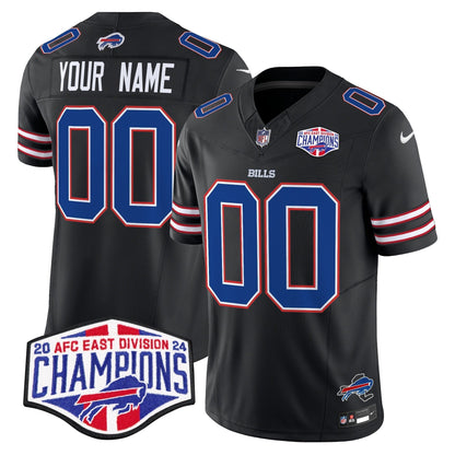 Bills 2024 AFC East Division Champions Vapor Limited Custom Jersey - All Stitched-DTD
