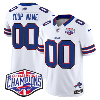 Bills 2024 AFC East Division Champions Vapor Limited Custom Jersey - All Stitched-DTD