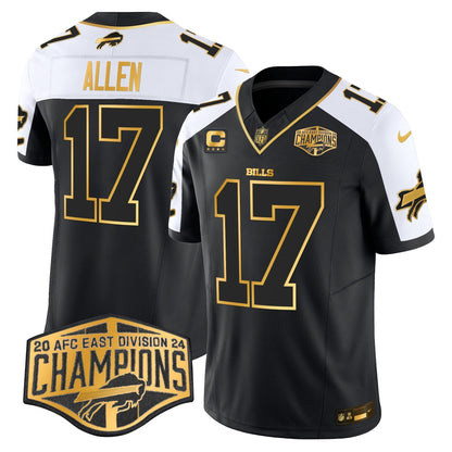 Bills 2024 AFC East Division Champions Gold Vapor Limited Jersey - All Stitched-DTD