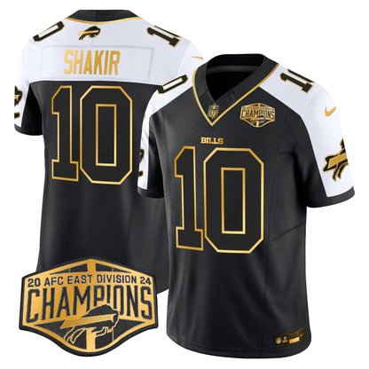 Bills 2024 AFC East Division Champions Gold Vapor Limited Jersey - All Stitched-DTD