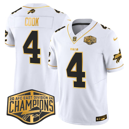 Bills 2024 AFC East Division Champions Gold Vapor Limited Jersey - All Stitched-DTD
