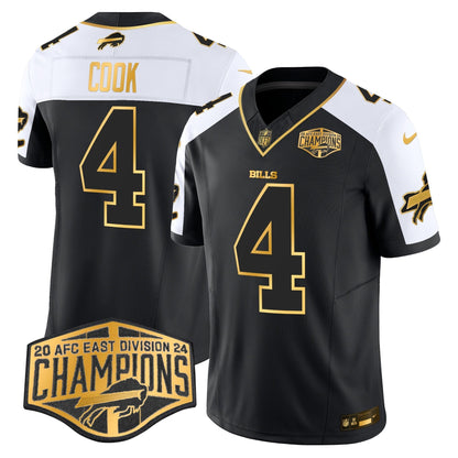 Bills 2024 AFC East Division Champions Gold Vapor Limited Jersey - All Stitched-DTD