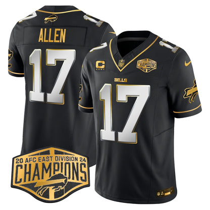 Bills 2024 AFC East Division Champions Gold Vapor Limited Jersey - All Stitched-DTD