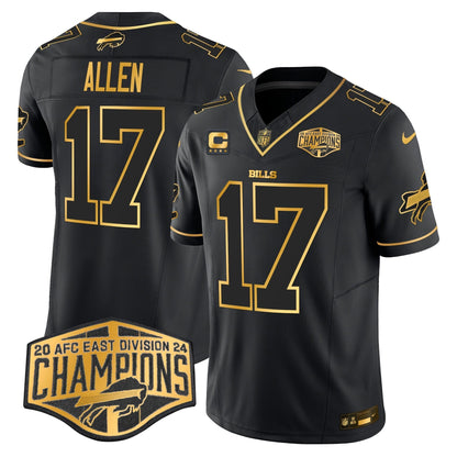 Bills 2024 AFC East Division Champions Gold Vapor Limited Jersey - All Stitched-DTD