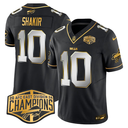 Bills 2024 AFC East Division Champions Gold Vapor Limited Jersey - All Stitched-DTD