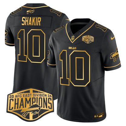 Bills 2024 AFC East Division Champions Gold Vapor Limited Jersey - All Stitched-DTD