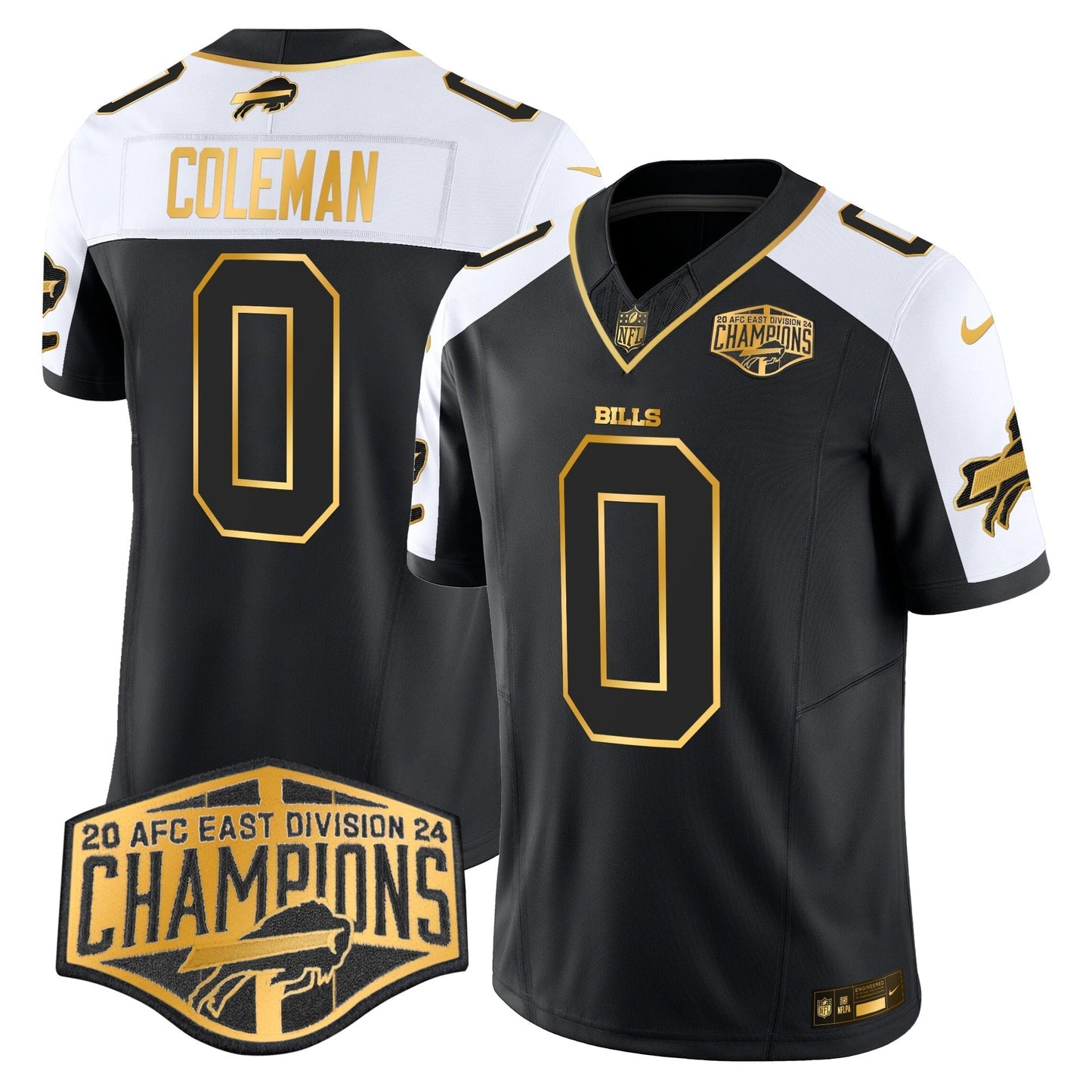 Bills 2024 AFC East Division Champions Gold Vapor Limited Jersey - All Stitched-DTD