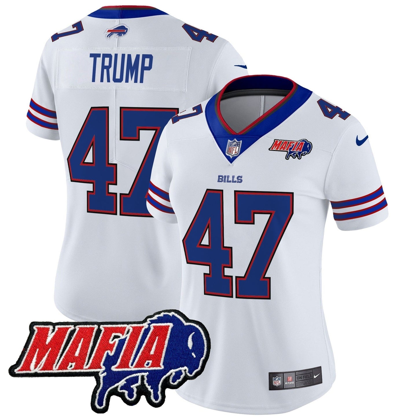 Women's BUF 2024 Bills Mafia Patch Vapor Limited Jersey - All Stitched-DTD