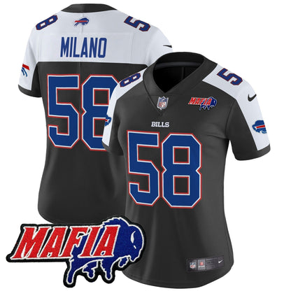 Women's BUF 2024 Bills Mafia Patch Vapor Limited Jersey - All Stitched-DTD