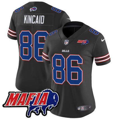 Women's BUF 2024 Bills Mafia Patch Vapor Limited Jersey - All Stitched-DTD