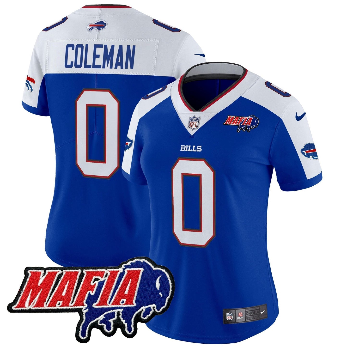 Women's BUF 2024 Bills Mafia Patch Vapor Limited Jersey - All Stitched-DTD