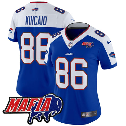 Women's BUF 2024 Bills Mafia Patch Vapor Limited Jersey - All Stitched-DTD