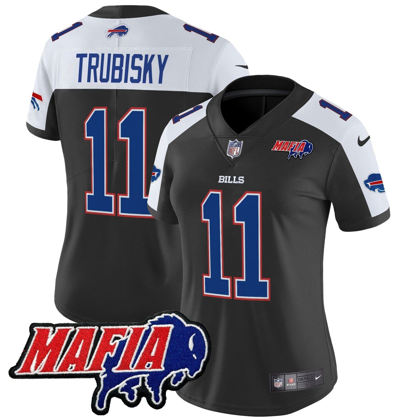 Women's BUF 2024 Bills Mafia Patch Vapor Limited Jersey - All Stitched-DTD