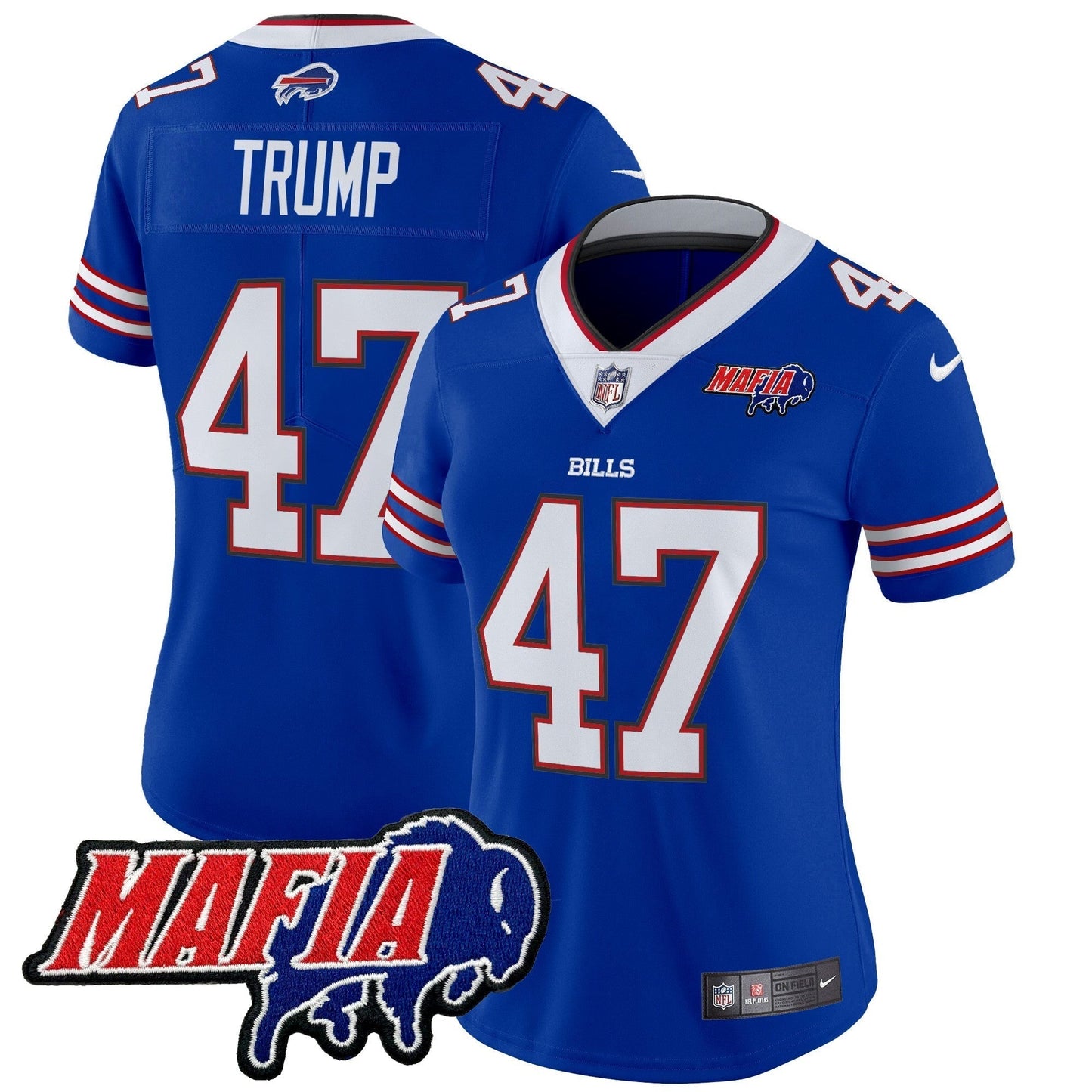 Women's BUF 2024 Bills Mafia Patch Vapor Limited Jersey - All Stitched-DTD