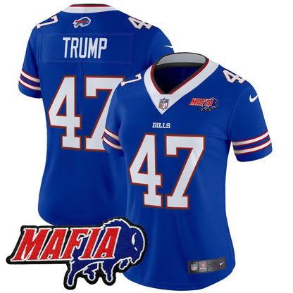 Women's BUF 2024 Bills Mafia Patch Vapor Limited Jersey - All Stitched-DTD