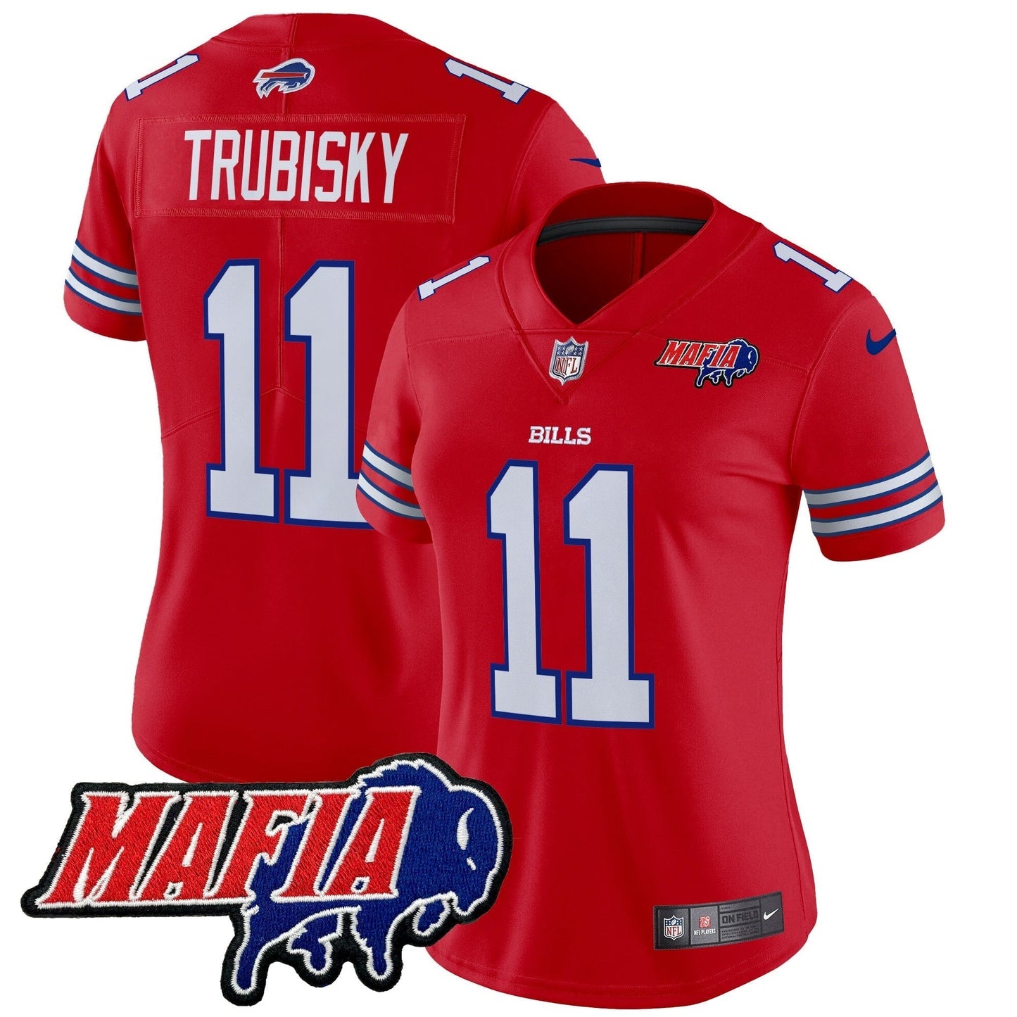 Women's BUF 2024 Bills Mafia Patch Vapor Limited Jersey - All Stitched-DTD