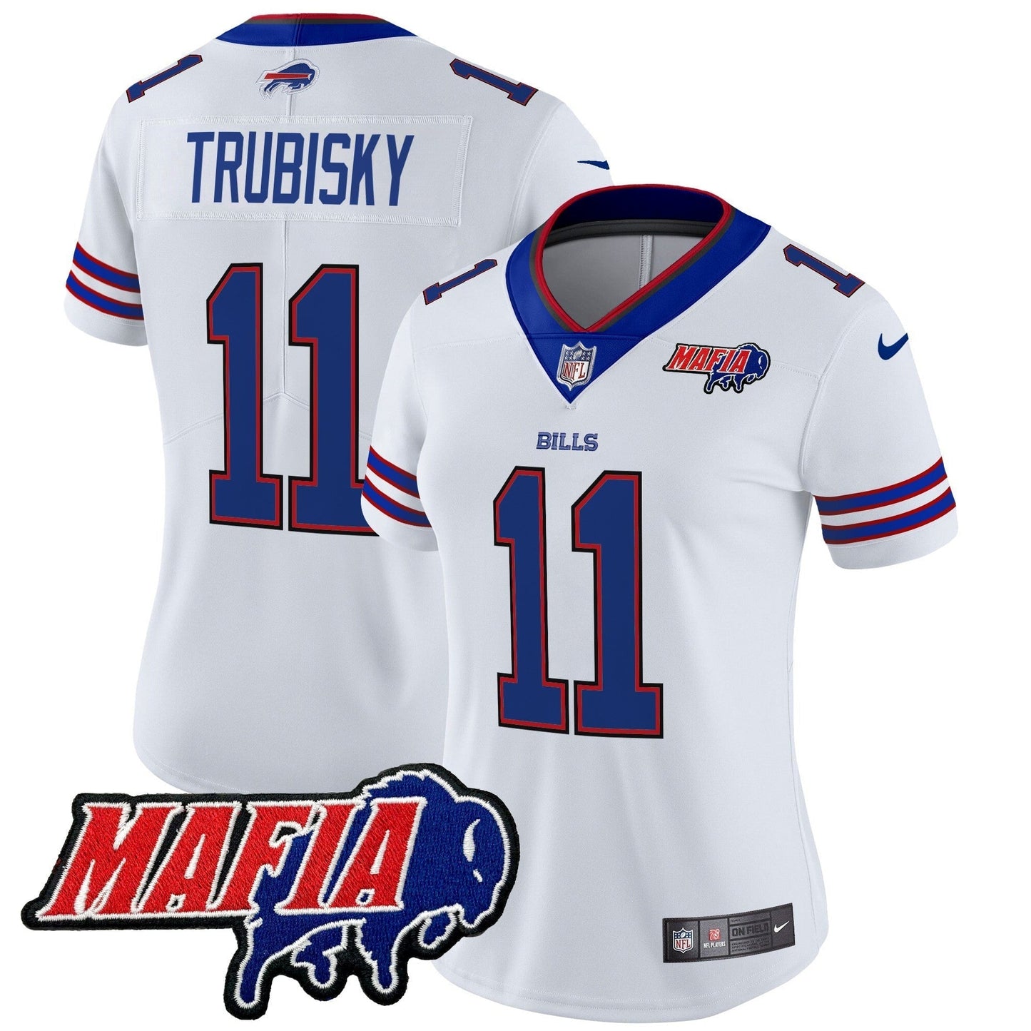 Women's BUF 2024 Bills Mafia Patch Vapor Limited Jersey - All Stitched-DTD