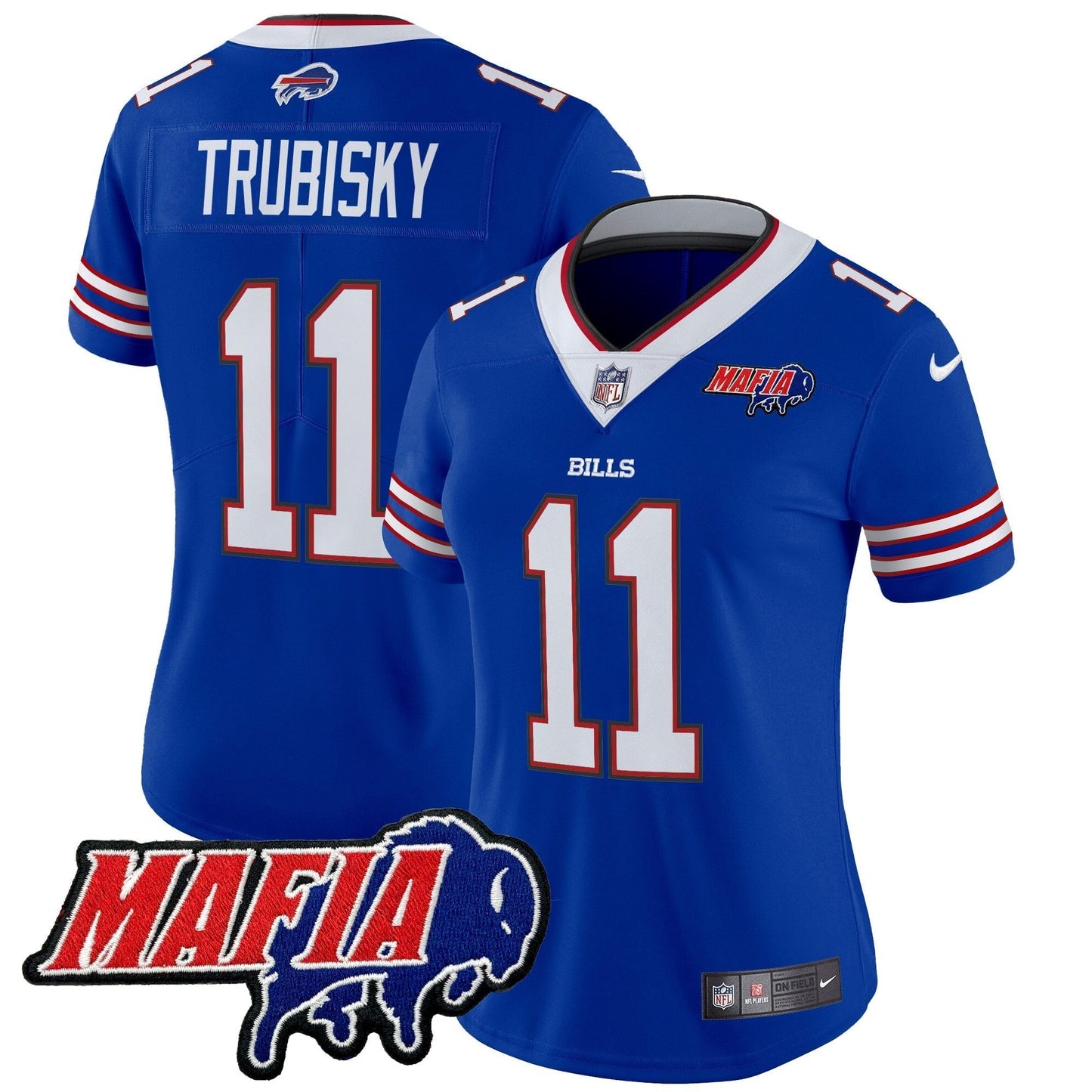 Women's BUF 2024 Bills Mafia Patch Vapor Limited Jersey - All Stitched-DTD