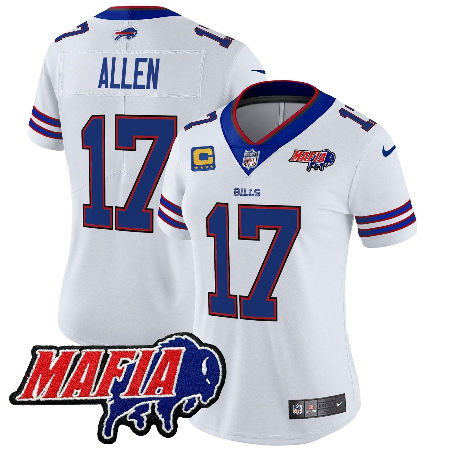 Women's BUF 2024 Bills Mafia Patch Vapor Limited Jersey - All Stitched-DTD