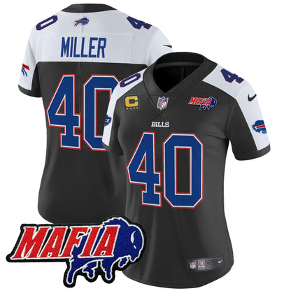 Women's BUF 2024 Bills Mafia Patch Vapor Limited Jersey - All Stitched-DTD