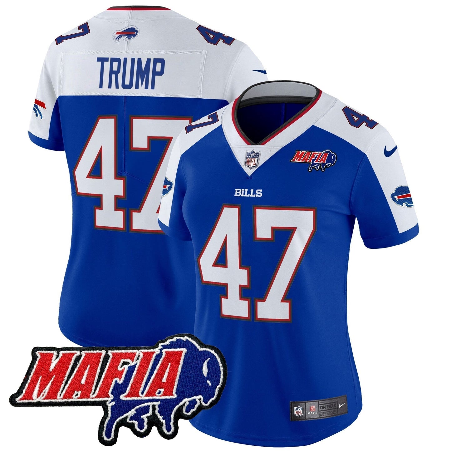 Women's BUF 2024 Bills Mafia Patch Vapor Limited Jersey - All Stitched-DTD