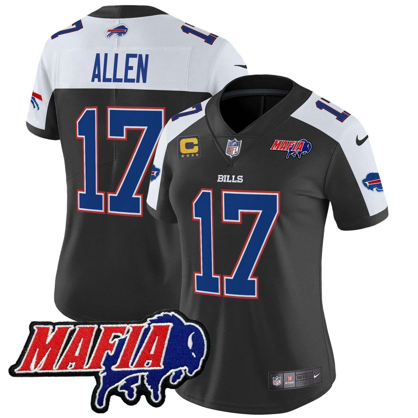 Women's BUF 2024 Bills Mafia Patch Vapor Limited Jersey - All Stitched-DTD