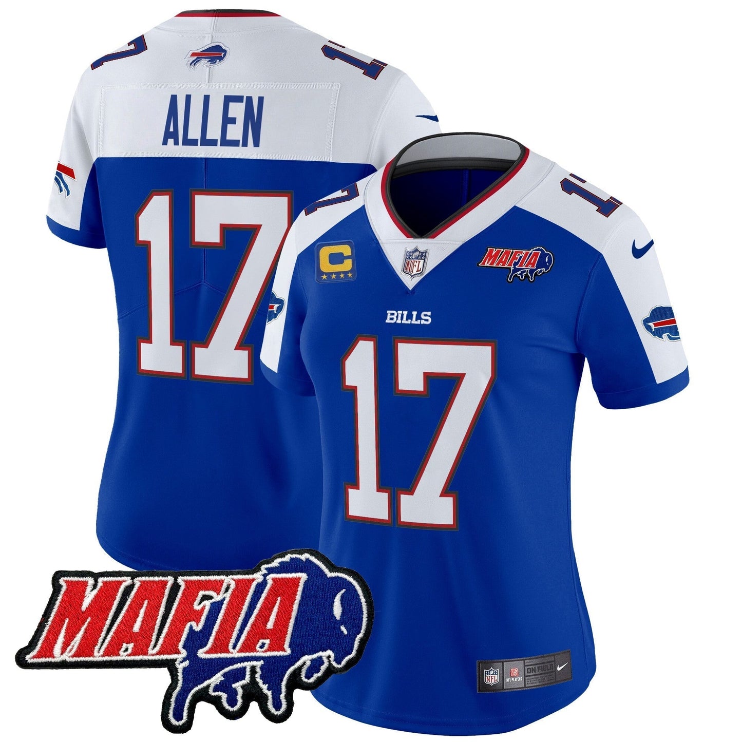 Women's BUF 2024 Bills Mafia Patch Vapor Limited Jersey - All Stitched-DTD
