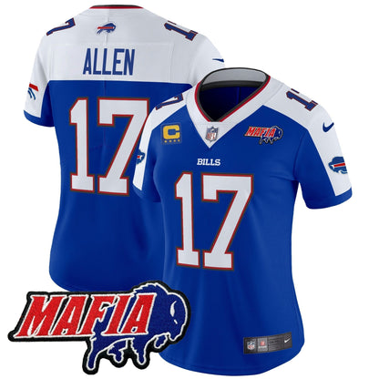 Women's BUF 2024 Bills Mafia Patch Vapor Limited Jersey - All Stitched-DTD