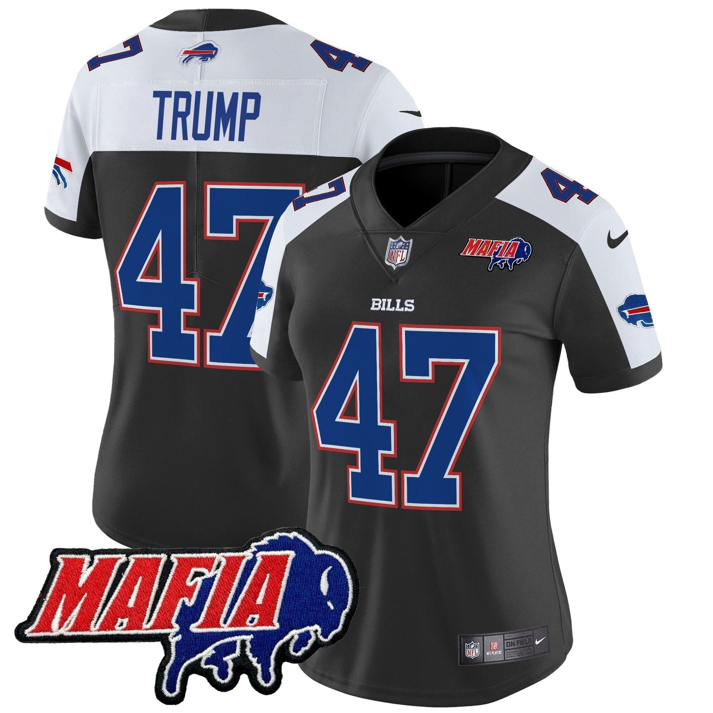 Women's BUF 2024 Bills Mafia Patch Vapor Limited Jersey - All Stitched-DTD