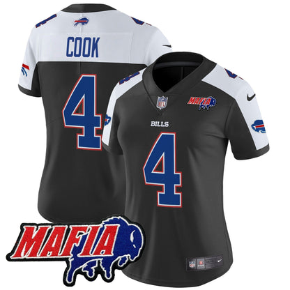 Women's BUF 2024 Bills Mafia Patch Vapor Limited Jersey - All Stitched-DTD