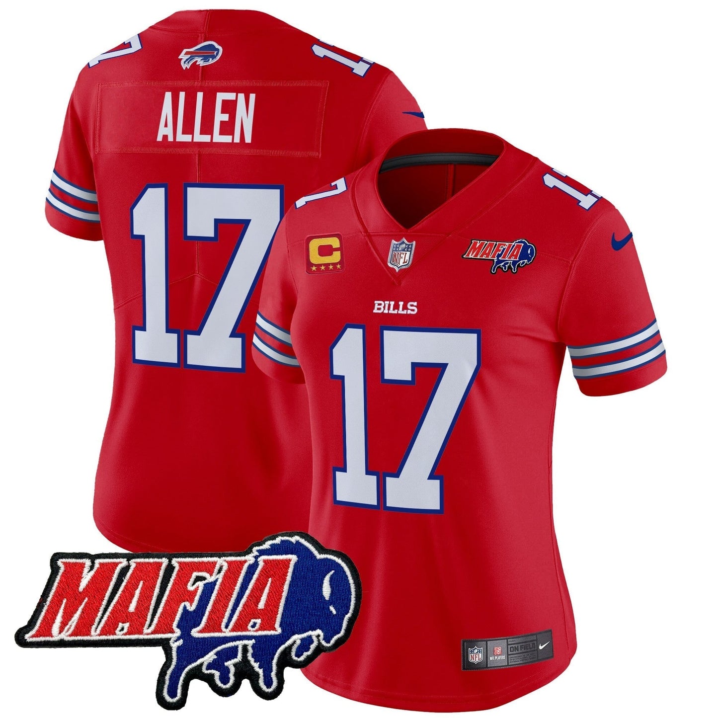 Women's BUF 2024 Bills Mafia Patch Vapor Limited Jersey - All Stitched-DTD