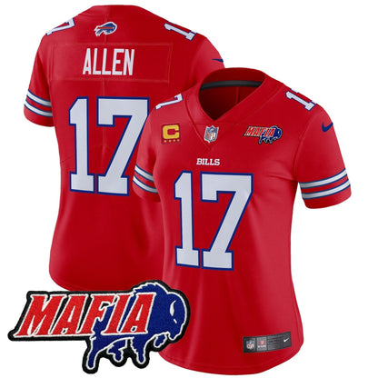 Women's BUF 2024 Bills Mafia Patch Vapor Limited Jersey - All Stitched-DTD