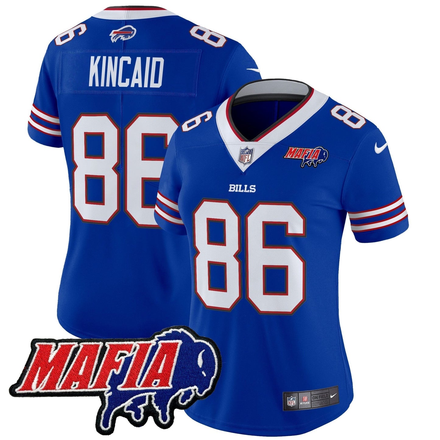 Women's BUF 2024 Bills Mafia Patch Vapor Limited Jersey - All Stitched-DTD